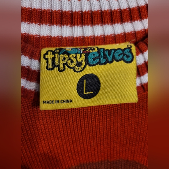 Tipsy Elves Believe Black Santa Christmas Sweater - Picture 2 of 2